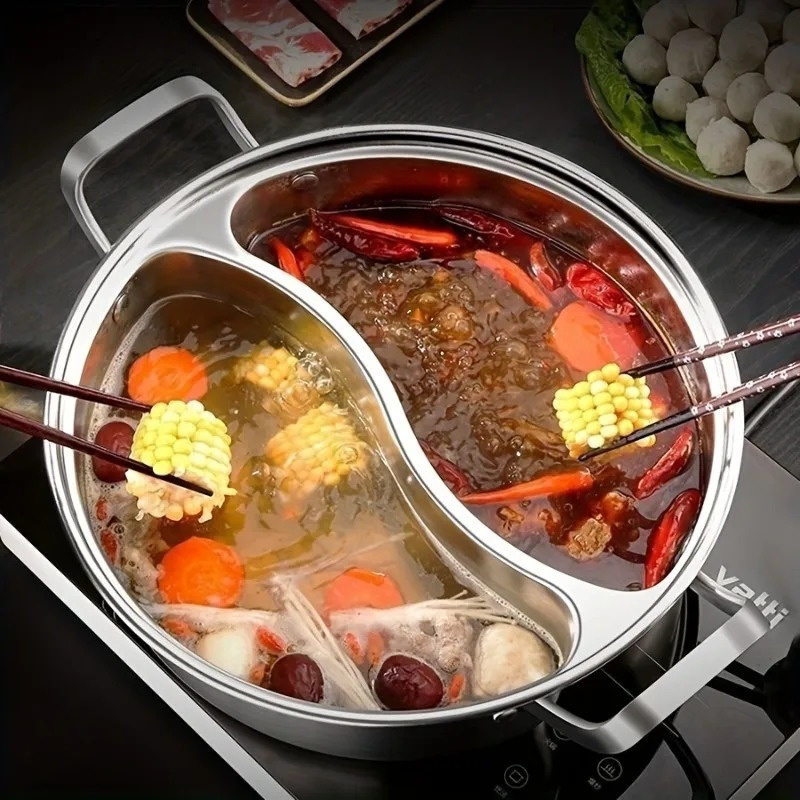 Soup Kettle Warmer - 304 Paslanmaz Çelik Çift Bölmeli Sıcak