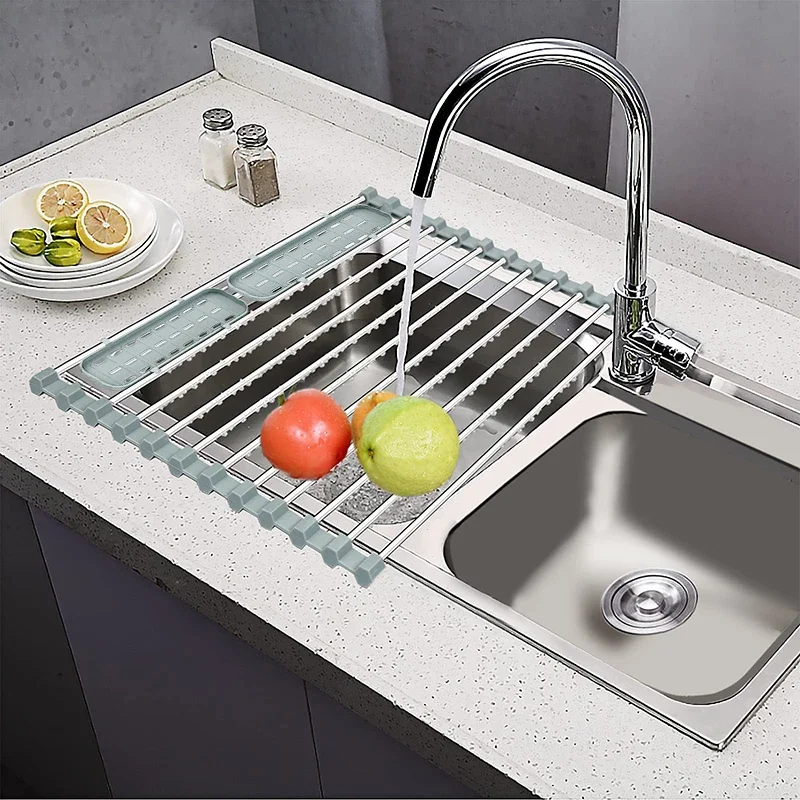 Commercial Kitchen Shelving - Katlanabilir paslanmaz çelik bulaşık damlalıklı Roll